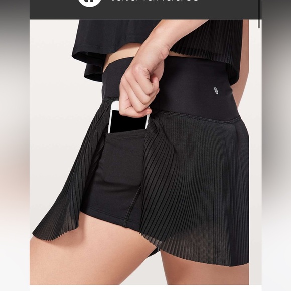 Lululemon Just Pleat It Skirt Skort in Black RARE tennis golf 🎾🏌🏼♀️ - Picture 4 of 9